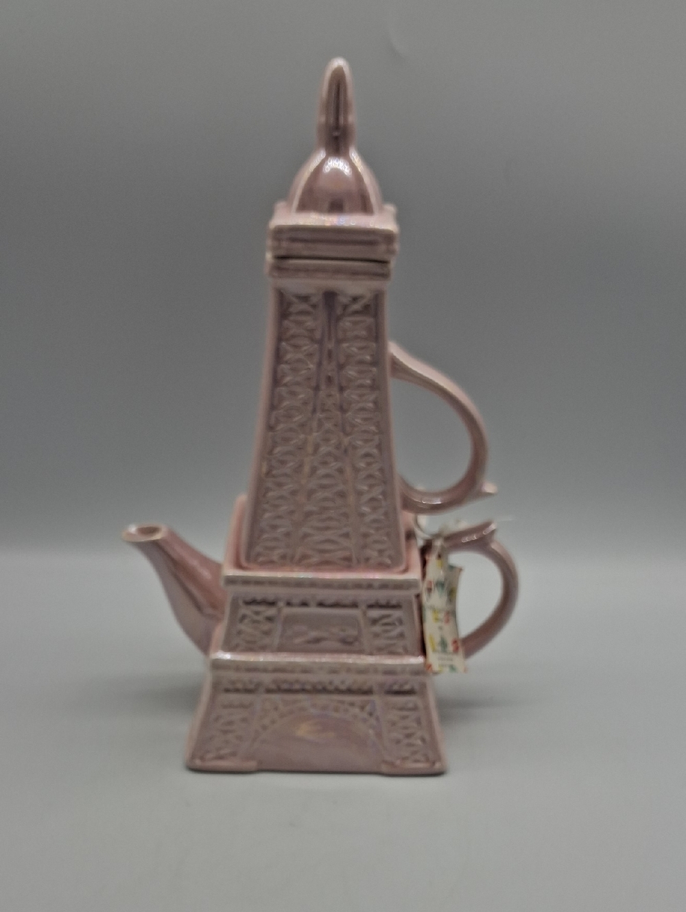 Pink Eiffel Tower Ceramic Teapot And Mug - Tea For One